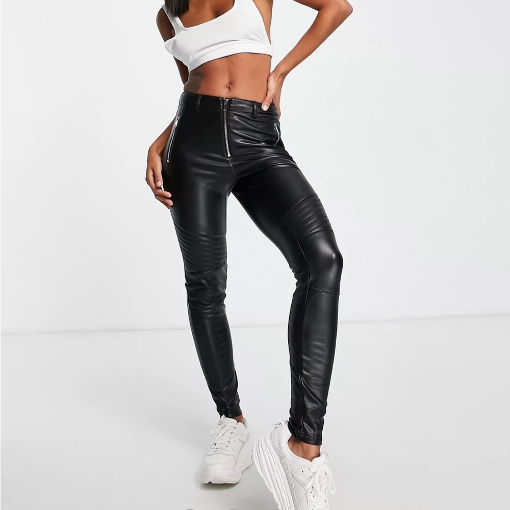Topshop Moto Faux Leather Pants